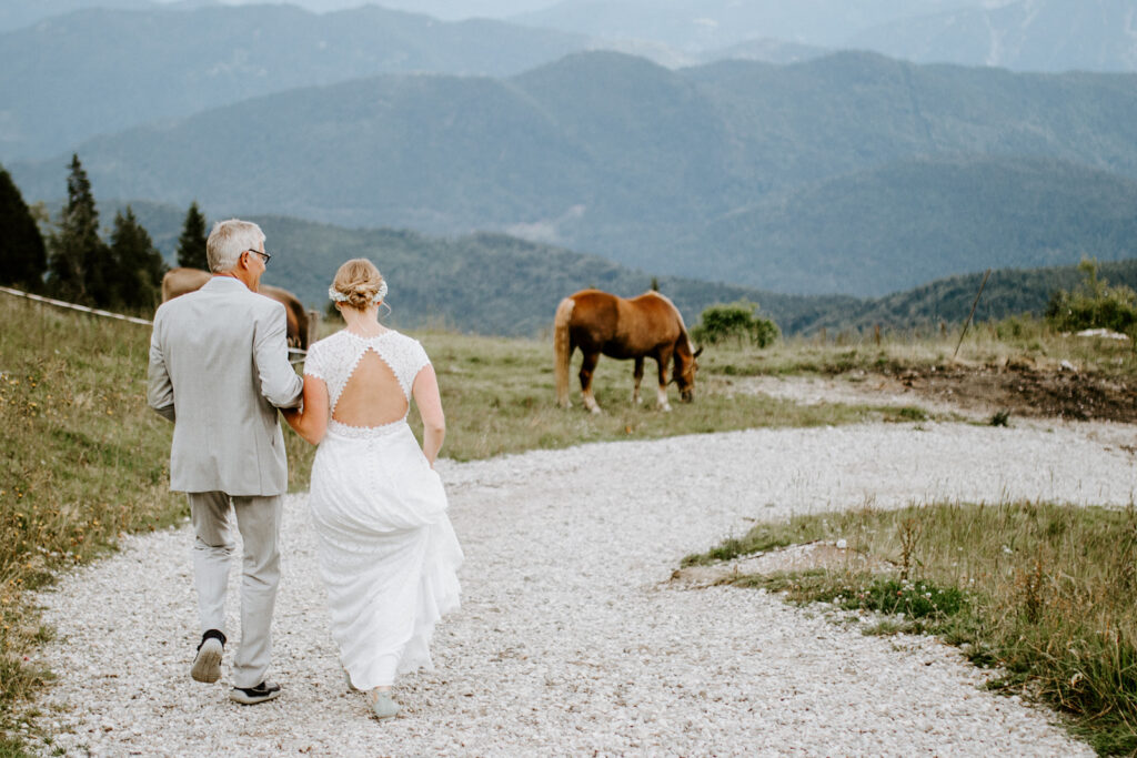 Berghochzeit auf der Stie Am in Lenggries Brauneck in Bayern